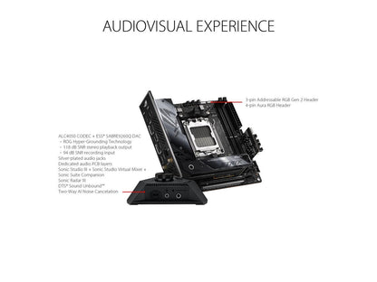 ASUS ROG STRIX X670E-I GAMING WIFI 6E Socket AM5 (LGA 1718) Ryzen 7000 mini-ITX Gaming Motherboard (PCIe 5.0, DDR5, 10 + 2 power stages, ROG Strix Hive, EZ Mode PBO Button, Two M.2 Slots, Two USB4 Type-C Ports)