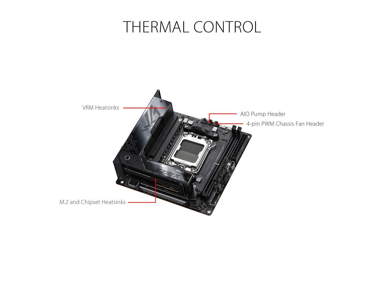 ASUS ROG STRIX X670E-I GAMING WIFI 6E Socket AM5 (LGA 1718) Ryzen 7000 mini-ITX Gaming Motherboard (PCIe 5.0, DDR5, 10 + 2 power stages, ROG Strix Hive, EZ Mode PBO Button, Two M.2 Slots, Two USB4 Type-C Ports)