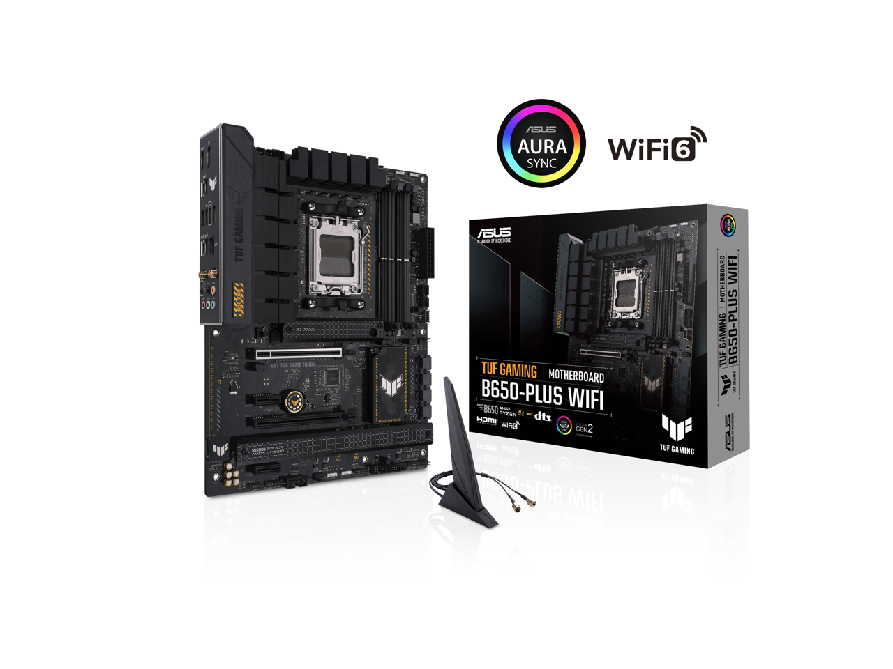 ASUS TUF GAMING B650-PLUS WIFI Socket AM5 (LGA 1718) Ryzen 7000 ATX gaming motherboard(14 power stages, PCIe 5.0 M.2 support, DDR5 memory, 2.5 Gb Ethernet, WiFi 6, USB4® support and Aura Sync)