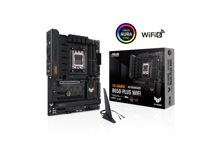 ASUS TUF GAMING B650-PLUS WIFI Socket AM5 (LGA 1718) Ryzen 7000 ATX gaming motherboard(14 power stages, PCIe 5.0 M.2 support, DDR5 memory, 2.5 Gb Ethernet, WiFi 6, USB4® support and Aura Sync)
