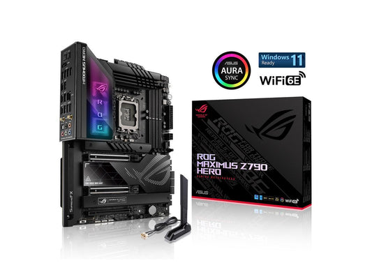 ASUS ROG Maximus Z790 Hero (WiFi 6E) LGA 1700 (Intel 13th&12th Gen) ATX Gaming Motherboard (PCIe 5.0, DDR5, 20+1 Power Stages, 2.5Gb LAN, Bluetooth V5.2, 5x M.2/NVMe SSD, 2x Thunderbolt 4, Bundle with PCIe 5.0 Hyper M.2 Card)