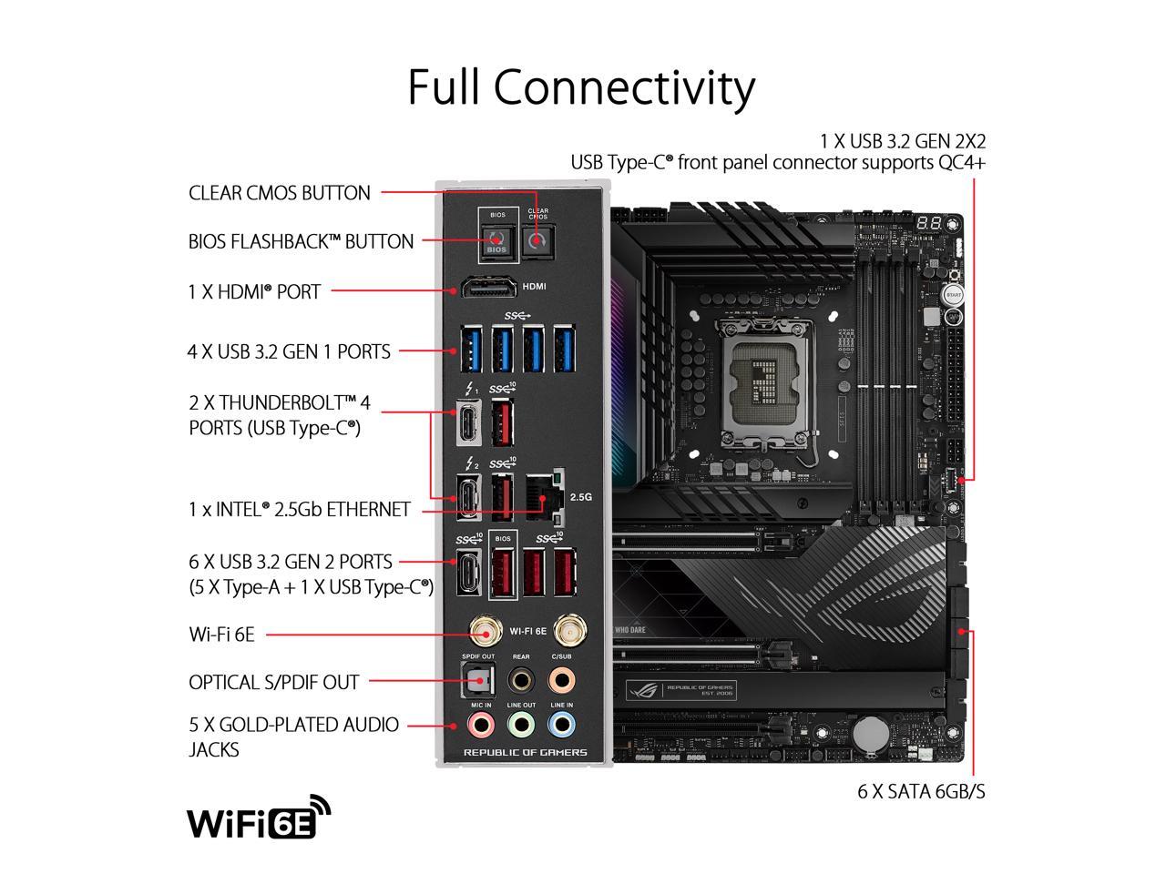 ASUS ROG Maximus Z790 Hero (WiFi 6E) LGA 1700 (Intel 13th&12th Gen) ATX Gaming Motherboard (PCIe 5.0, DDR5, 20+1 Power Stages, 2.5Gb LAN, Bluetooth V5.2, 5x M.2/NVMe SSD, 2x Thunderbolt 4, Bundle with PCIe 5.0 Hyper M.2 Card)