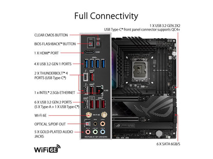 ASUS ROG Maximus Z790 Hero (WiFi 6E) LGA 1700 (Intel 13th&12th Gen) ATX Gaming Motherboard (PCIe 5.0, DDR5, 20+1 Power Stages, 2.5Gb LAN, Bluetooth V5.2, 5x M.2/NVMe SSD, 2x Thunderbolt 4, Bundle with PCIe 5.0 Hyper M.2 Card)