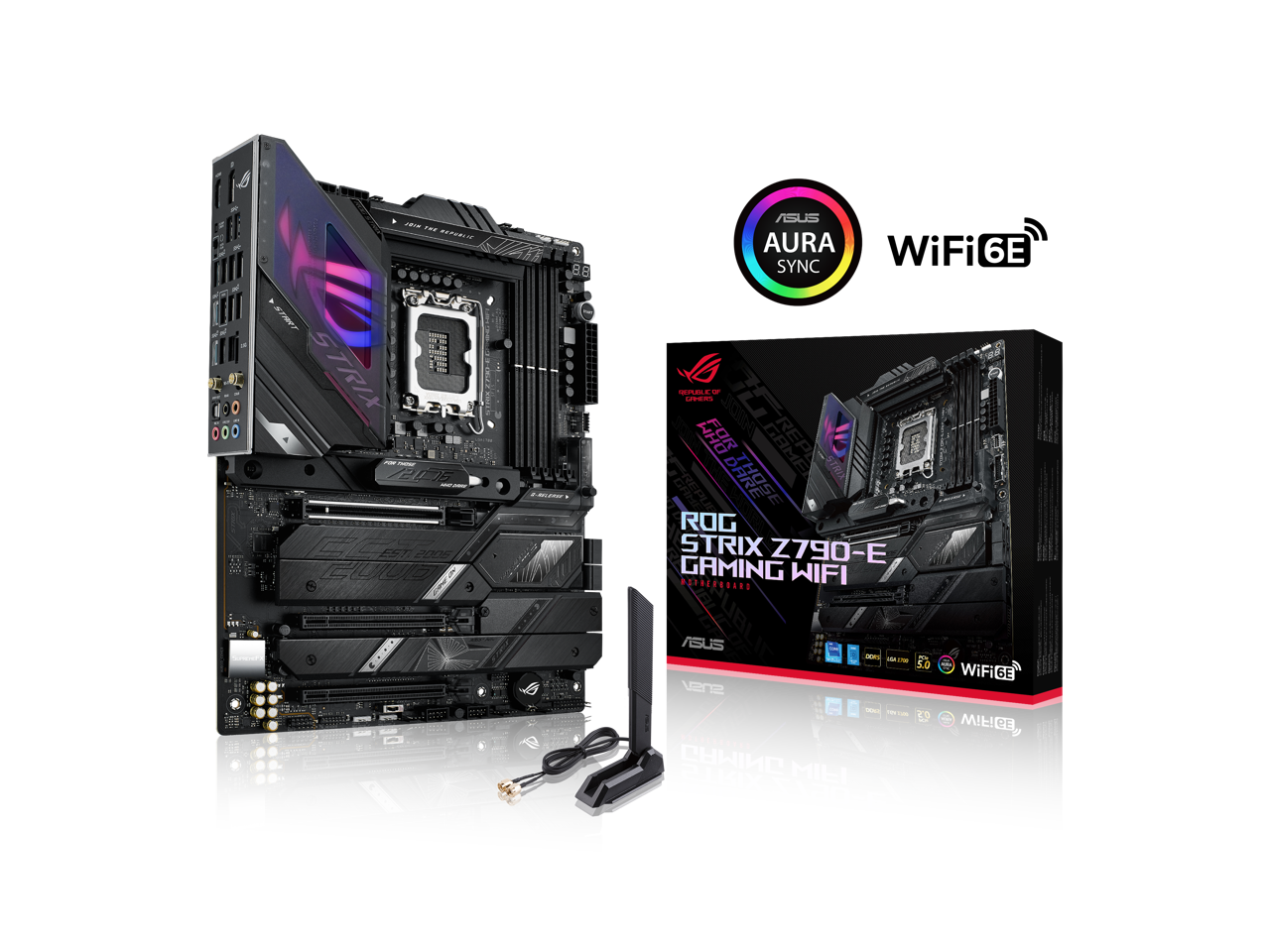 ASUS ROG Strix Z790-E Gaming WiFi 6E LGA 1700 (Intel 12th&13th Gen) ATX Gaming Motherboard (PCIe 5.0, DDR5, 18+1 Power Stages, 2.5Gb LAN, Bluetooth 5.2, Thunderbolt 4, Support up to 5xM.2, 1xPCIe 5.0 M.2, Front Panel USB 3.2 Gen 2x2 Type-C)
