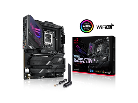 ASUS ROG Strix Z790-E Gaming WiFi 6E LGA 1700 (Intel 12th&13th Gen) ATX Gaming Motherboard (PCIe 5.0, DDR5, 18+1 Power Stages, 2.5Gb LAN, Bluetooth 5.2, Thunderbolt 4, Support up to 5xM.2, 1xPCIe 5.0 M.2, Front Panel USB 3.2 Gen 2x2 Type-C)