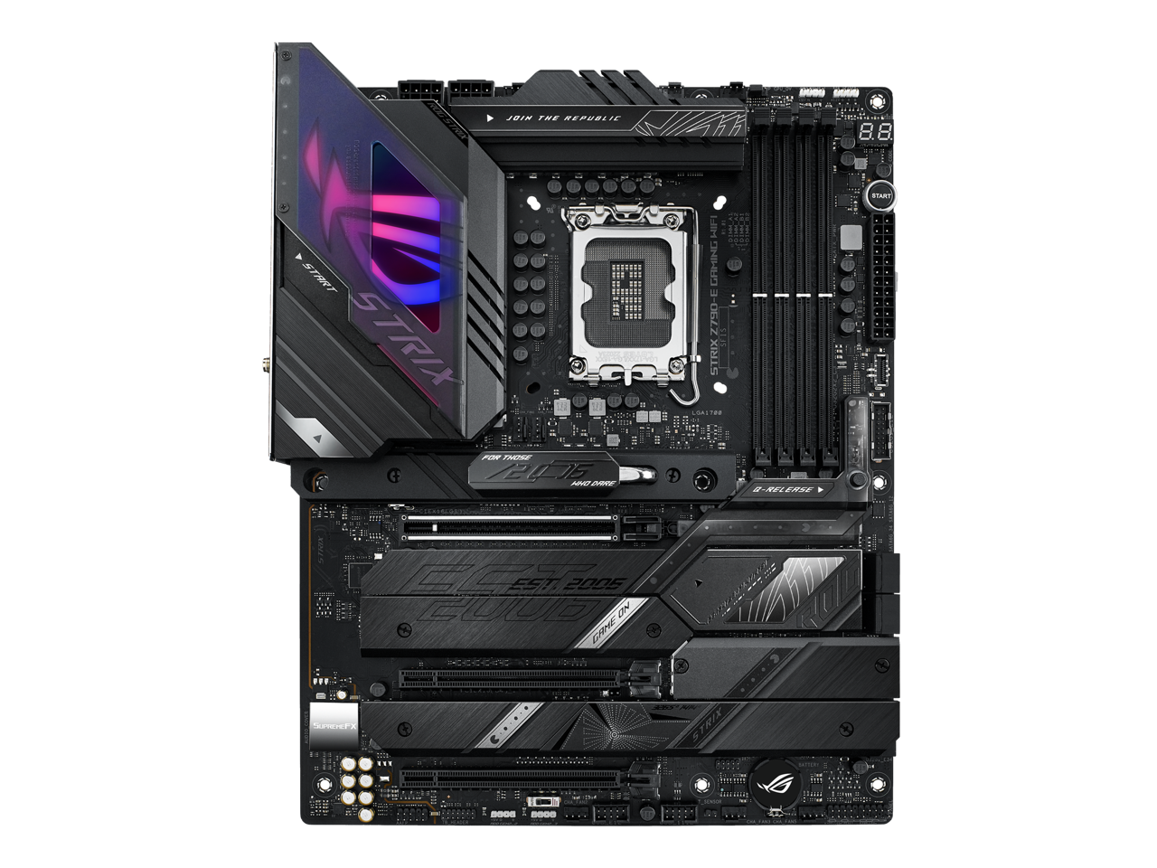 ASUS ROG Strix Z790-E Gaming WiFi 6E LGA 1700 (Intel 12th&13th Gen) ATX Gaming Motherboard (PCIe 5.0, DDR5, 18+1 Power Stages, 2.5Gb LAN, Bluetooth 5.2, Thunderbolt 4, Support up to 5xM.2, 1xPCIe 5.0 M.2, Front Panel USB 3.2 Gen 2x2 Type-C)