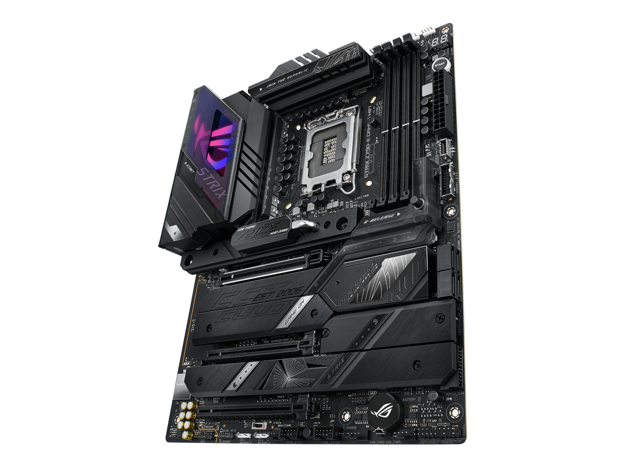 ASUS ROG Strix Z790-E Gaming WiFi 6E LGA 1700 (Intel 12th&13th Gen) ATX Gaming Motherboard (PCIe 5.0, DDR5, 18+1 Power Stages, 2.5Gb LAN, Bluetooth 5.2, Thunderbolt 4, Support up to 5xM.2, 1xPCIe 5.0 M.2, Front Panel USB 3.2 Gen 2x2 Type-C)