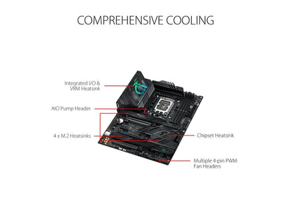 ASUS ROG Strix Z790-F Gaming WiFi 6E LGA 1700(Intel® 13th&12th Gen) ATX gaming motherboard(16 + 1 power stages,DDR5,four M.2 slots, PCIe® 5.0,WiFi 6E,USB 3.2 Gen 2x2 Type-C® with PD 3.0 up to 30W)