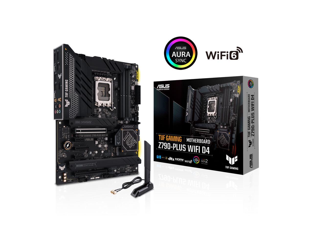 ASUS TUF Gaming Z790-Plus WiFi D4 LGA 1700 (Intel 12th&13th Gen) ATX Gaming Motherboard (PCIe 5.0, DDR4, 4xM.2 Slots, 16+1 DrMOS, WiFi 6, Intel 2.5Gb LAN, Front USB 3.2 Gen 2 Type-C, Thunderbolt 4 (USB4), Aura RGB Lighting)