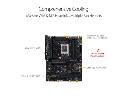 ASUS TUF Gaming Z790-Plus WiFi D4 LGA 1700 (Intel 12th&13th Gen) ATX Gaming Motherboard (PCIe 5.0, DDR4, 4xM.2 Slots, 16+1 DrMOS, WiFi 6, Intel 2.5Gb LAN, Front USB 3.2 Gen 2 Type-C, Thunderbolt 4 (USB4), Aura RGB Lighting)