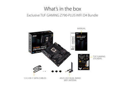 ASUS TUF Gaming Z790-Plus WiFi D4 LGA 1700 (Intel 12th&13th Gen) ATX Gaming Motherboard (PCIe 5.0, DDR4, 4xM.2 Slots, 16+1 DrMOS, WiFi 6, Intel 2.5Gb LAN, Front USB 3.2 Gen 2 Type-C, Thunderbolt 4 (USB4), Aura RGB Lighting)