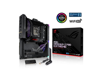 ASUS ROG Maximus Z790 Extreme (WiFi 6E) LGA 1700(Intel®12th&13th Gen) EATX gaming motherboard (PCIe 5.0, DDR5,24+1 105A power stages,5x M.2,1xPCIe 5.0 M.2,10Gb&2.5Gb LAN,2xThunderbolt 4 onboard, AniMe Matrix LED,USB 3.2 Gen 2x2 front-panel)