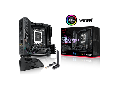 ASUS ROG Strix Z790-I Gaming WiFi 6E LGA 1700 (Intel®13th&12th Gen) mini-ITX gaming motherboard (PCIe 5.0,DDR5,10+1 power stages,Thunderbolt 4,2.5 Gb LAN,USB 3.2 Gen 2x2 front panel Type-C,2x M.2/NVMe SSD)