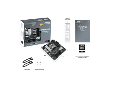 ASUS PRIME B650M-A-CSM Micro-ATX commercial motherboard, DDR5, PCIe 5.0 M.2 support, Realtek 2.5Gb Ethernet, DisplayPort, VGA, HDMI®, SATA 6 Gbps, USB 3.2 Gen 2 ports, front USB 3.2 Gen 1 Type-C®, BIOS FlashBack™, Arua Sync