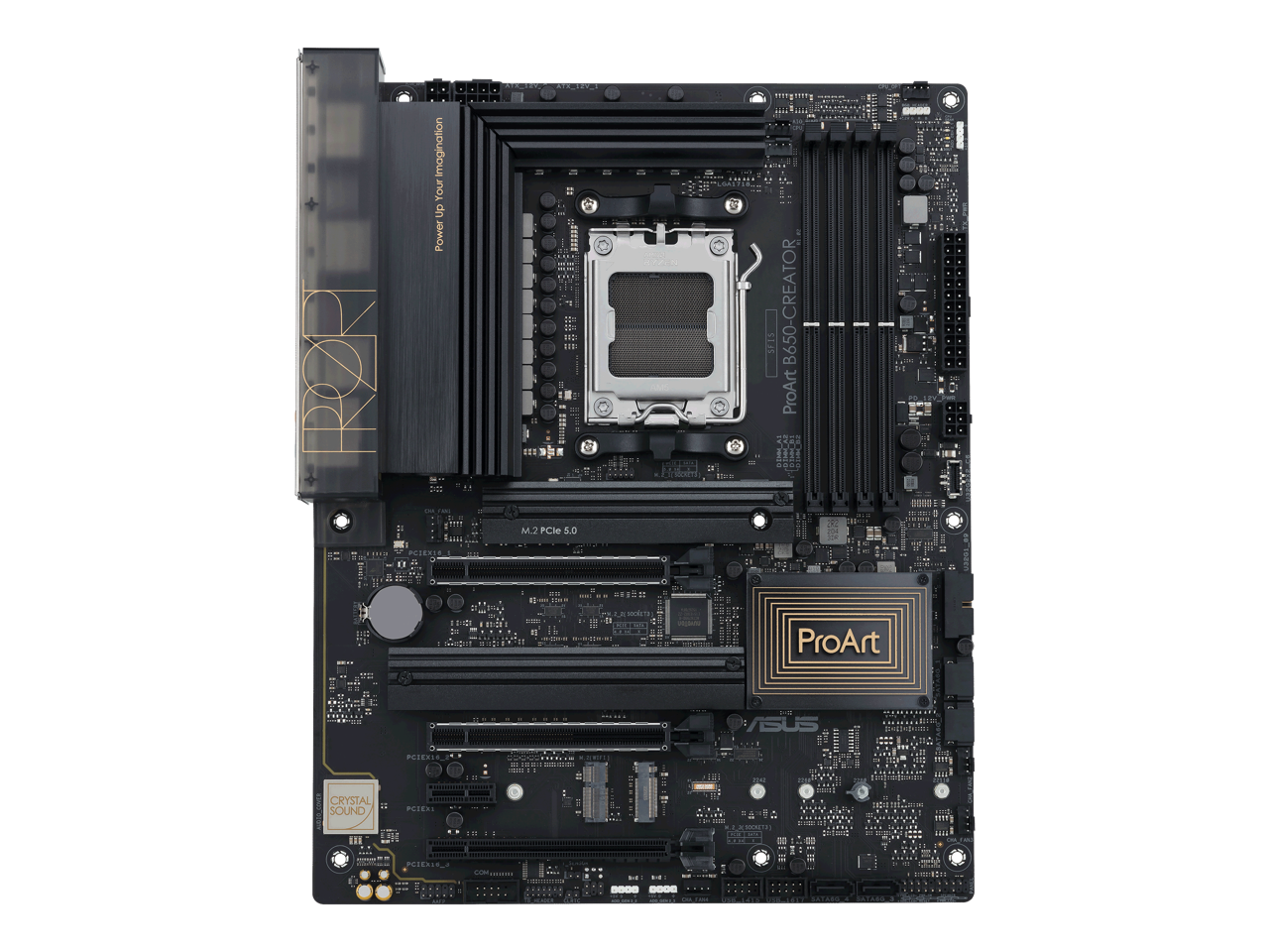 ASUS ProArt B650-Creator Socket AM5 (LGA 1718) Ryzen 7000 ATX content creator motherboard(PCIe 5.0,DDR5,M.2 slot supports PCIe 5.0, 2.5G & 1G LAN, USB 3.2 Gen2 Type-C front panel connector with Quick charge 4+)