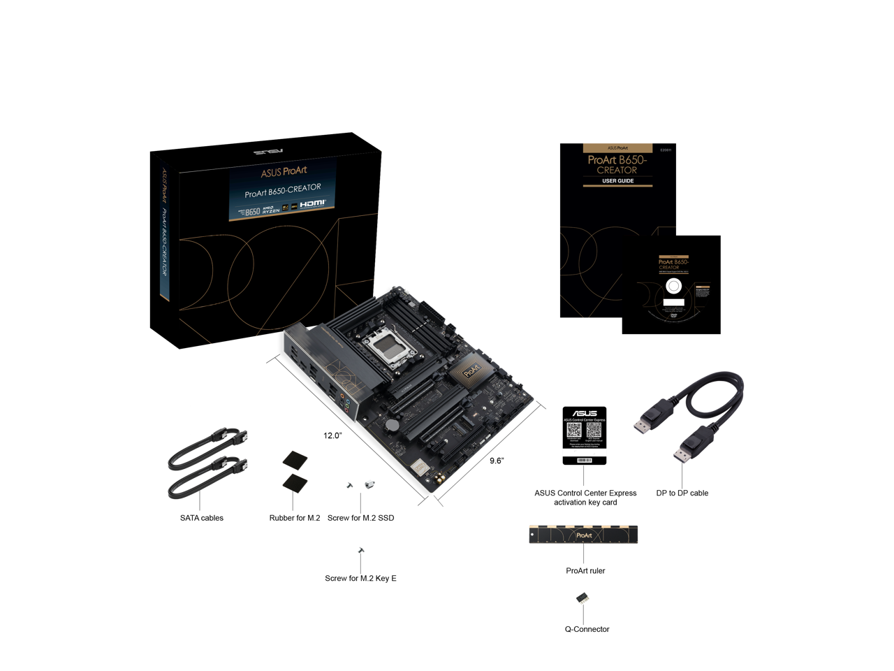 ASUS ProArt B650-Creator Socket AM5 (LGA 1718) Ryzen 7000 ATX content creator motherboard(PCIe 5.0,DDR5,M.2 slot supports PCIe 5.0, 2.5G & 1G LAN, USB 3.2 Gen2 Type-C front panel connector with Quick charge 4+)