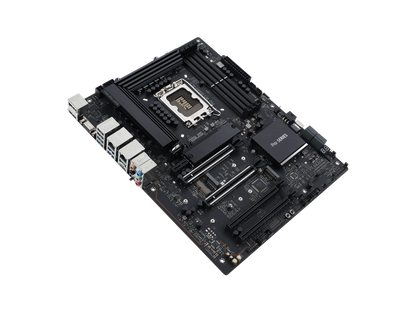 Pro WS W680-ACE Intel W680 LGA 1700 ATX workstation motherboard, dual PCIe 5.0x16 slot, DDR5, ECC memory and XMP support, dual Intel 2.5 Gb Lan, 3xPCIe 4.0 M.2 slots, USB 3.2 Gen 2x2 front panel connector, SlimSAS(SATA RAID0,1,5,10 Suppoort