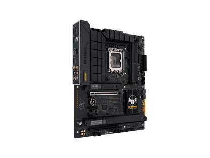 ASUS TUF GAMING B760-PLUS WIFI D4 Intel B760 (13th and 12th Gen) LGA 1700 ATX motherboard with PCIe 5.0, three PCIe 4.0 M.2 slots, DDR4, Realtek 2.5Gb Ethernet, DisplayPort, HDMI, SATA 6 Gbps, USB 3.2 Gen 2x2 Type-C