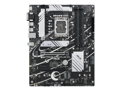 ASUS Prime B760-PLUS D4 Intel B760(13th and 12th Gen) LGA 1700 ATX motherboard with PCIe 5.0, three PCIe 4.0 M.2 slots, DDR4, Realtek 2.5Gb Ethernet, DisplayPort, VGA, HDMI, SATA 6 Gbps, USB 3.2 Gen 2x2 Type-C, front USB 3.2 Gen 1 Type-C