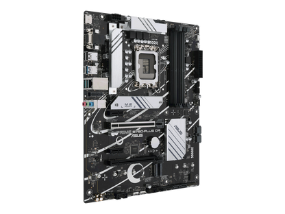 ASUS Prime B760-PLUS D4 Intel B760(13th and 12th Gen) LGA 1700 ATX motherboard with PCIe 5.0, three PCIe 4.0 M.2 slots, DDR4, Realtek 2.5Gb Ethernet, DisplayPort, VGA, HDMI, SATA 6 Gbps, USB 3.2 Gen 2x2 Type-C, front USB 3.2 Gen 1 Type-C