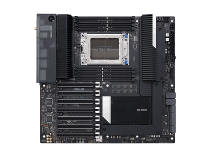 ASUS Pro WS WRX80E-SAGE SE WIFI II AMD WRX80 Ryzen Threadripper PRO EATX workstation motherboard with Intel dual 10 G LAN, USB 3.2 Gen 2x2 Type-C port, 7 x PCIe 4.0 x16 slots, 3 x M.2 PCIe 4.0, ASMB9-iKVM, 2 x U.2 and 16 power stages