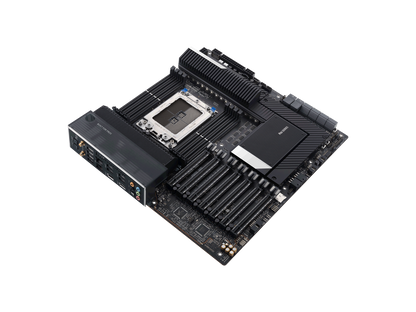 ASUS Pro WS WRX80E-SAGE SE WIFI II AMD WRX80 Ryzen Threadripper PRO EATX workstation motherboard with Intel dual 10 G LAN, USB 3.2 Gen 2x2 Type-C port, 7 x PCIe 4.0 x16 slots, 3 x M.2 PCIe 4.0, ASMB9-iKVM, 2 x U.2 and 16 power stages