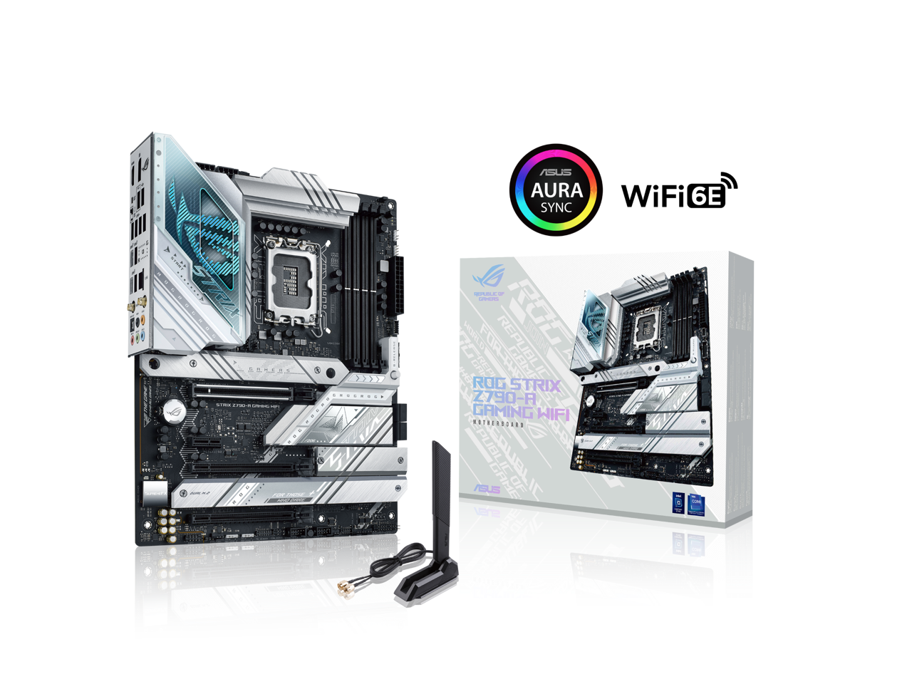 ASUS ROG Strix Z790-A Gaming WiFi LGA 1700(Intel 12th Gen&13th Gen) ATX gaming motherboard(16 + 1 power stages, DDR5, four M.2 slots, PCIe 5.0, WiFi 6E, USB 3.2 Gen 2x2 Type-C with PD 3.0 up to 30W, Aura Sync RGB)