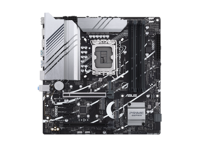 ASUS Prime Z790M-Plus LGA 1700(Intel 12th&13th Gen) microATX motherboard (PCIe 5.0, 3xM.2 slots, 10+1 DrMOS, DDR5,1 Gb LAN, DP, USB 3.2 Gen 2x2 Type-C®,front USB 3.2 Gen 1 Type-C, Thunderbolt™ (USB4) support)
