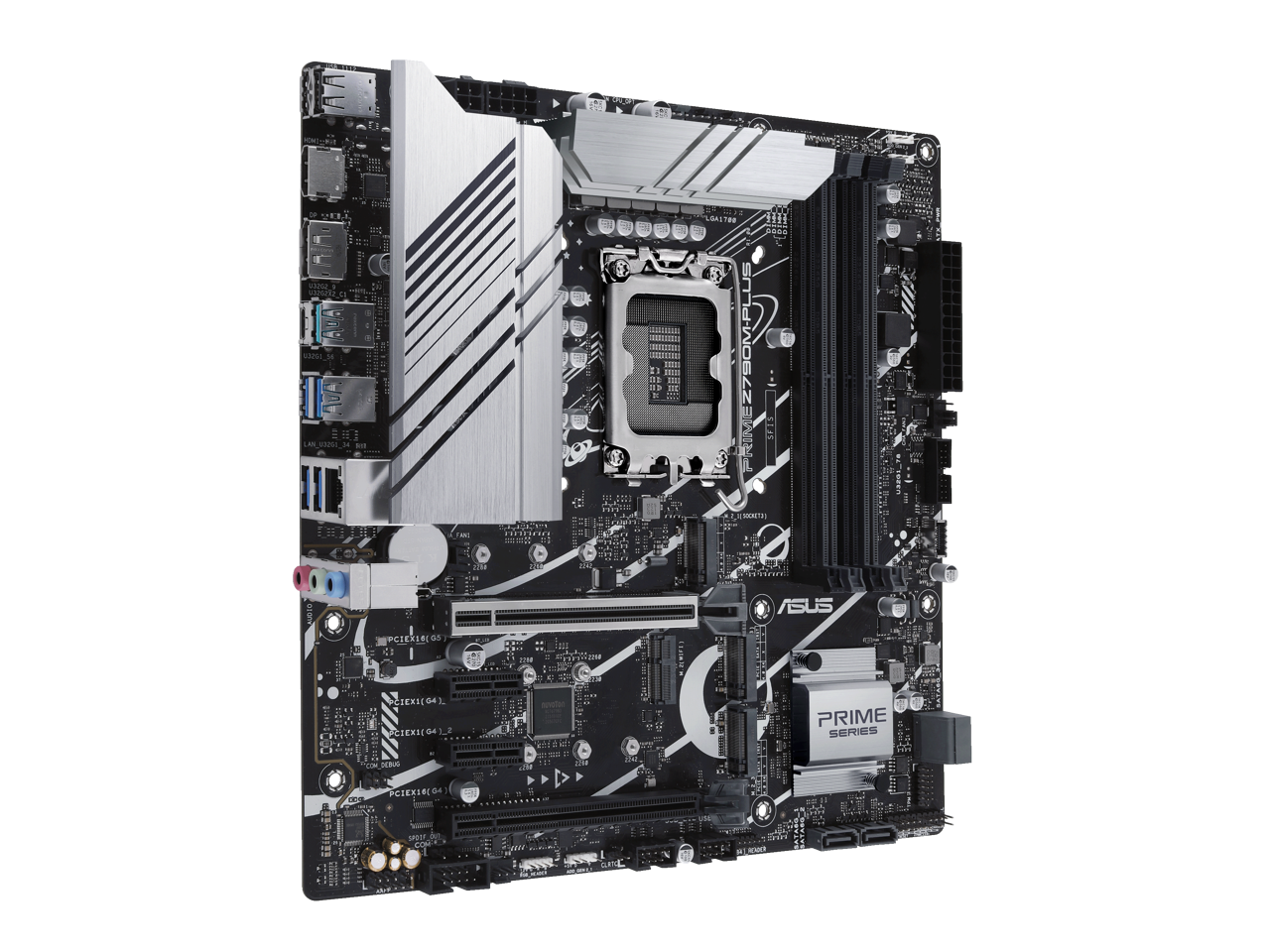ASUS Prime Z790M-Plus LGA 1700(Intel 12th&13th Gen) microATX motherboard (PCIe 5.0, 3xM.2 slots, 10+1 DrMOS, DDR5,1 Gb LAN, DP, USB 3.2 Gen 2x2 Type-C®,front USB 3.2 Gen 1 Type-C, Thunderbolt™ (USB4) support)