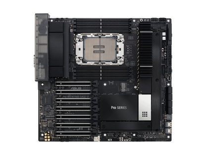 ASUS Pro WS W790 SAGE SE Intel W790 (LGA 4677) CEB, PCIe 5.0,7 PCIe 5.0 x16 slots,M.2 PCIe 4.0 slots,12+1+1 DrMOS, DDR5 R-DIMM, Dual 10G BMC LAN, LAN Server-grade Remote Management, 14+1+1 power stages, front and Rear USB 3.2 Gen 2x2 Type C