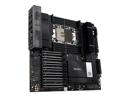 ASUS Pro WS W790 SAGE SE Intel W790 (LGA 4677) CEB, PCIe 5.0,7 PCIe 5.0 x16 slots,M.2 PCIe 4.0 slots,12+1+1 DrMOS, DDR5 R-DIMM, Dual 10G BMC LAN, LAN Server-grade Remote Management, 14+1+1 power stages, front and Rear USB 3.2 Gen 2x2 Type C