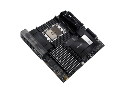 ASUS Pro WS W790 SAGE SE Intel W790 (LGA 4677) CEB, PCIe 5.0,7 PCIe 5.0 x16 slots,M.2 PCIe 4.0 slots,12+1+1 DrMOS, DDR5 R-DIMM, Dual 10G BMC LAN, LAN Server-grade Remote Management, 14+1+1 power stages, front and Rear USB 3.2 Gen 2x2 Type C