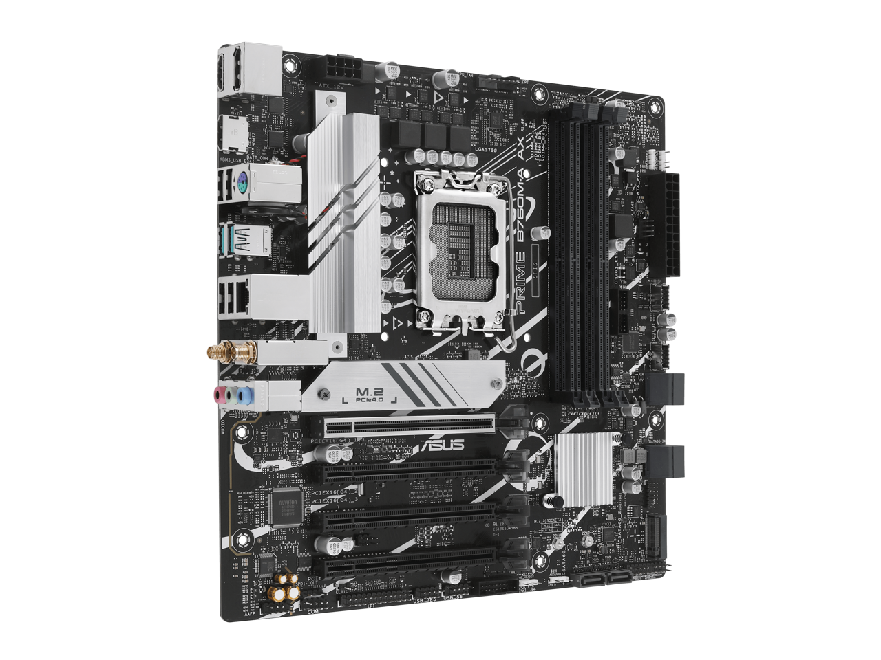 ASUS PRIME B760M-A AX LGA 1700(Intel 12th&13th Gen) microATX motherboard (PCIe 4.0, 2xM.2 slots, DDR5,Realtek 2.5 Gb LAN,WiFi 6, DP,rear USB 3.2 Gen 2, front USB 3.2 Gen 1 Type-C