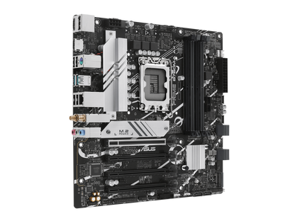ASUS PRIME B760M-A AX LGA 1700(Intel 12th&13th Gen) microATX motherboard (PCIe 4.0, 2xM.2 slots, DDR5,Realtek 2.5 Gb LAN,WiFi 6, DP,rear USB 3.2 Gen 2, front USB 3.2 Gen 1 Type-C