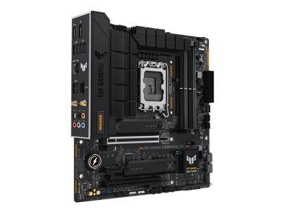 ASUS TUF GAMING B760M-PLUS WIFI Intel B760 (13th and 12th Gen) LGA 1700 mATX motherboard with PCIe 5.0, 2xPCIe 4.0 M.2 slots, DDR5, Realtek 2.5Gb Ethernet, DisplayPort, HDMI, USB 3.2 Gen 2x2 Type-C