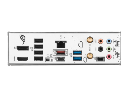 ASUS ROG Strix B760-A Gaming WiFi Intel B760 (13th and 12th Gen) LGA 1700 white ATX motherboard, 12 + 1 power stages, DDR5, PCIe 5.0,three M.2 slots, WiFi 6E, USB 3.2 Gen 2x2 Type-C, and Aura Sync RGB