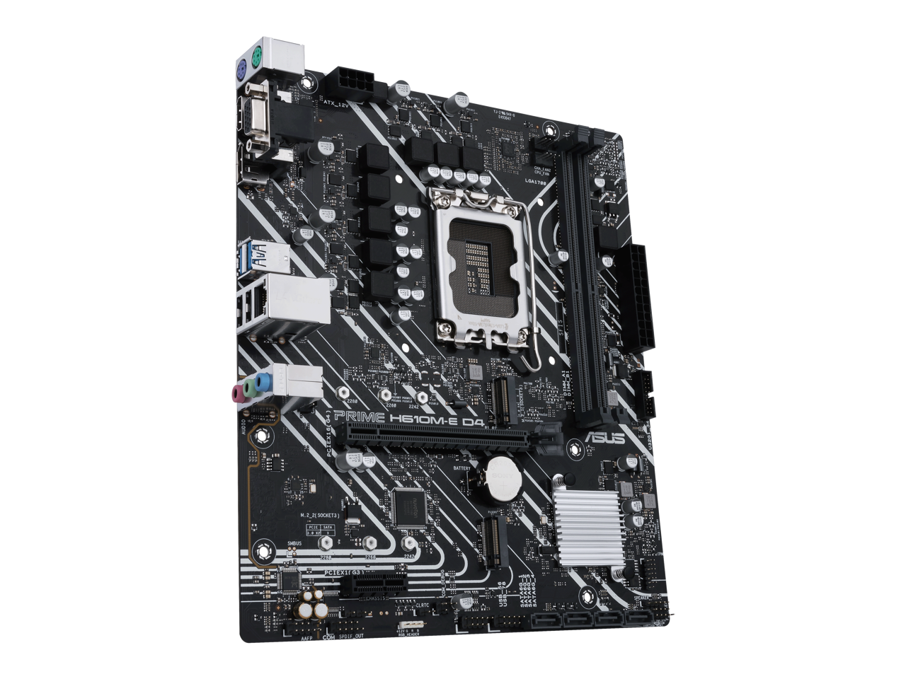 ASUS PRIME H610M-E D4-CSM LGA 1700(Intel 12th&13th Gen) mATX commercial motherboard (PCIe 4.0,DDR4,2xM.2 slots,1Gb LAN,DisplayPort/HDMI/D-Sub,USB 3.2 Gen 1 ports,COM header, RGB header,ACCE