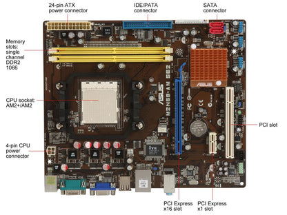 ASUS M2N68-AM SE2 AM2+/AM2 NV Geforce 7025 / nForce 630a chipset AMD Motherboard