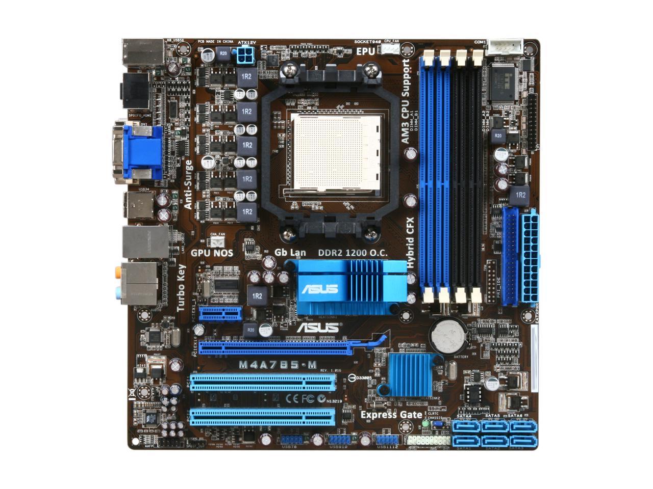 ASUS M4A785-M AM3/AM2+/AM2 AMD 785G HDMI Micro ATX AMD Motherboard