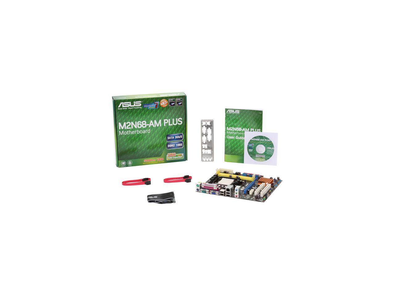 ASUS M2N68-AM PLUS AM3/AM2+/AM2 NVIDIA Geforce 7025/nForce 630a Micro ATX AMD Motherboard