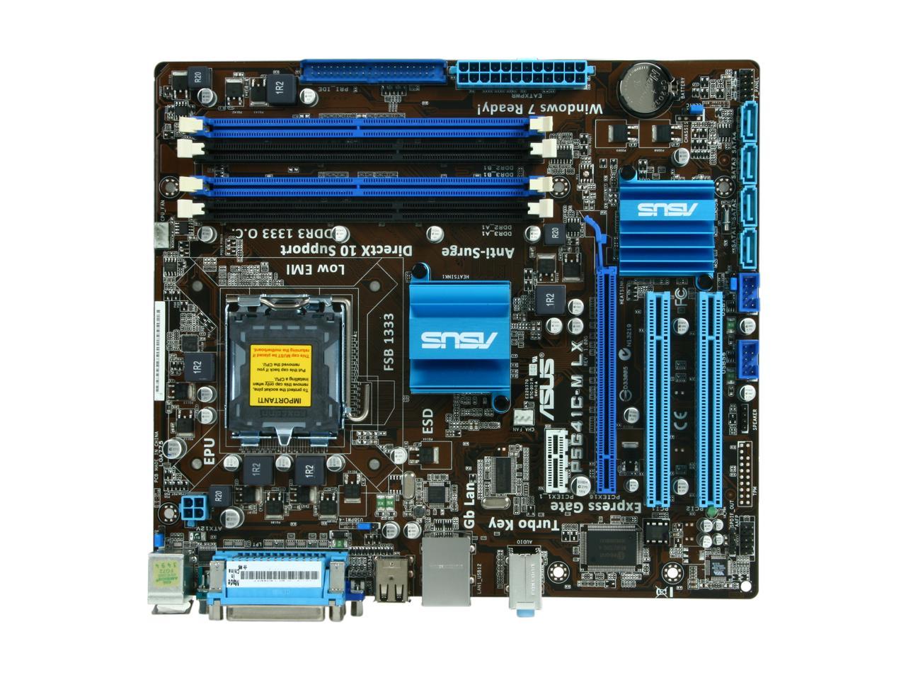 ASUS P5G41C-M LX LGA 775 Intel G41 Micro ATX Intel Motherboard