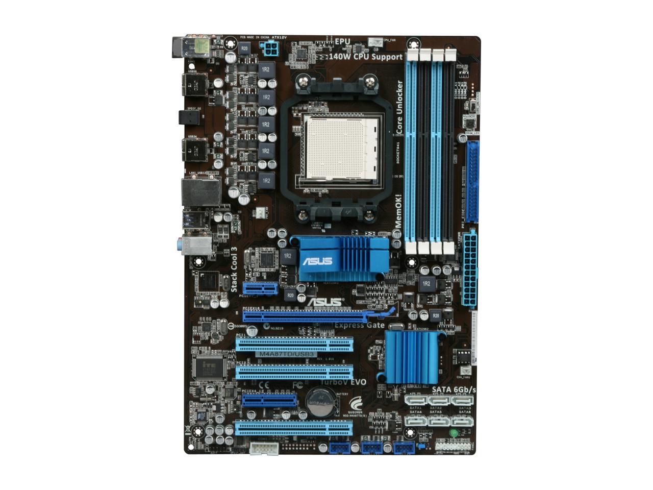 ASUS M4A87TD/USB3 AM3 AMD 870 SATA 6Gb/s USB 3.0 ATX AMD Motherboard