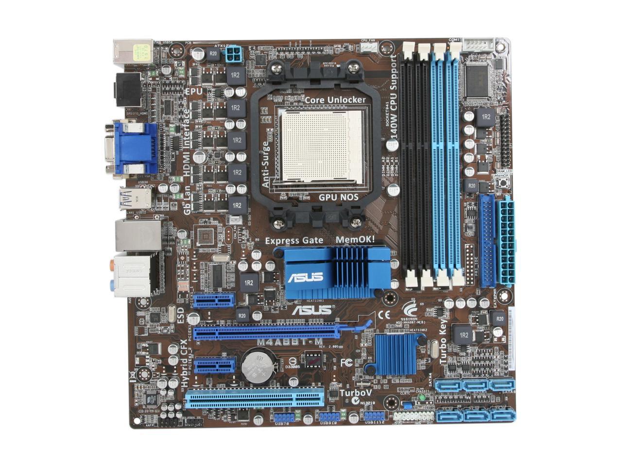 ASUS M4A88T-M AM3 AMD 880G HDMI Micro ATX AMD Motherboard