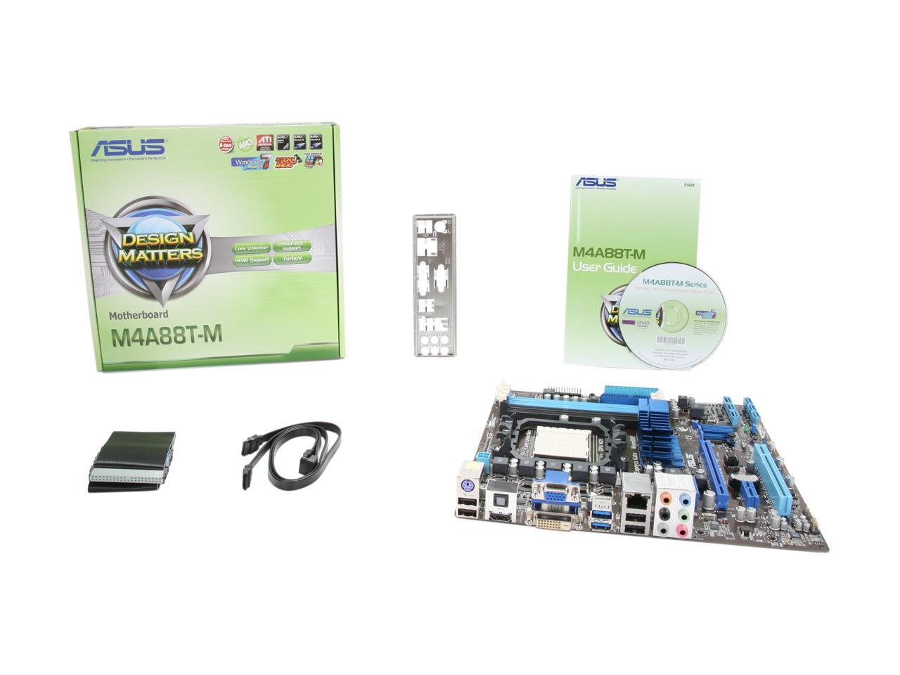 ASUS M4A88T-M AM3 AMD 880G HDMI Micro ATX AMD Motherboard