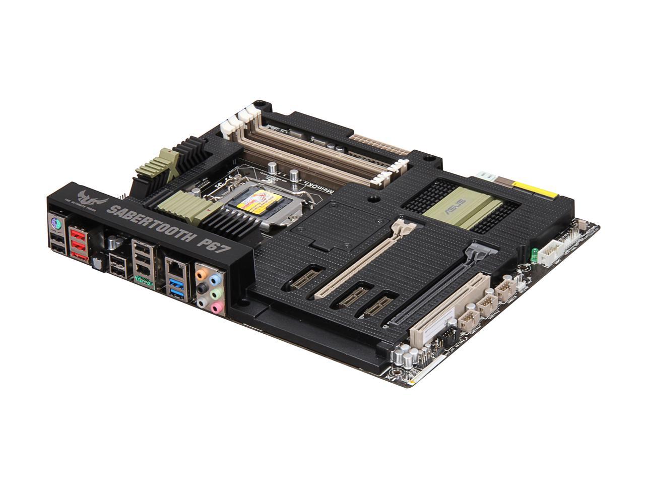 ASUS SABERTOOTH P67 (REV 3.0) LGA 1155 Intel P67 SATA 6Gb/s USB 3.0 ATX Intel Motherboard