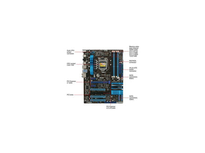 ASUS P8P67 LE (REV 3.0) LGA 1155 Intel P67 SATA 6Gb/s USB 3.0 ATX Intel Motherboard