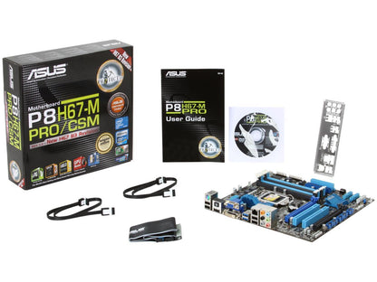 ASUS P8H67-M PRO/CSM (REV 3.0) LGA 1155 Intel H67 HDMI SATA 6Gb/s USB 3.0 Micro ATX Intel Motherboard