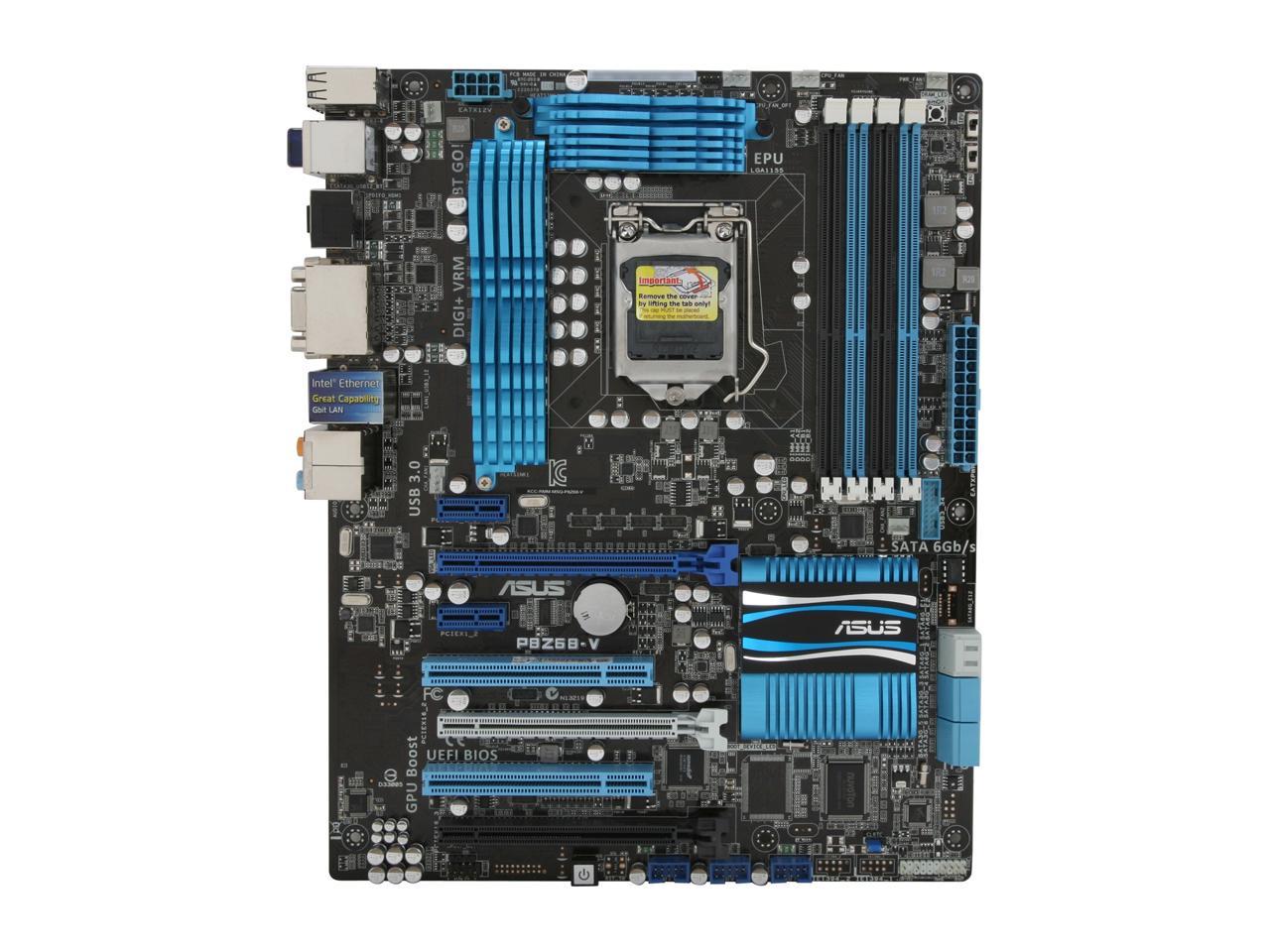 ASUS P8Z68-V LGA 1155 Intel Z68 HDMI SATA 6Gb/s USB 3.0 ATX Intel Motherboard