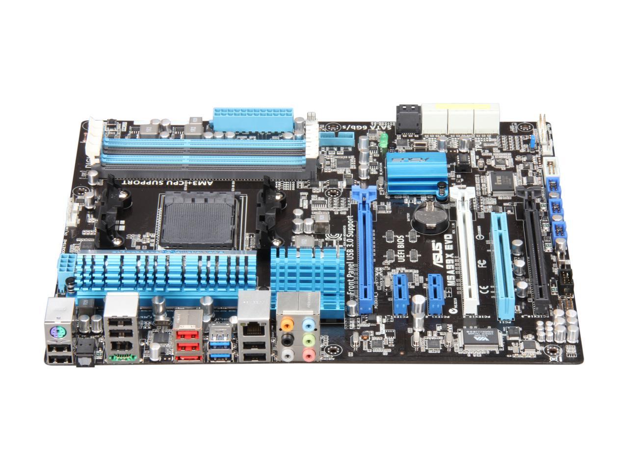 ASUS M5A99X EVO AM3+ AMD 990X SATA 6Gb/s USB 3.0 ATX AMD Motherboard with UEFI BIOS