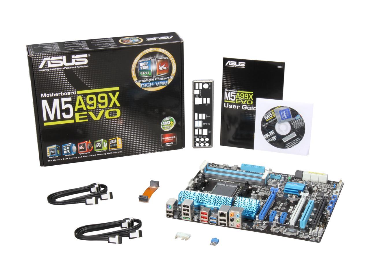 ASUS M5A99X EVO AM3+ AMD 990X SATA 6Gb/s USB 3.0 ATX AMD Motherboard with UEFI BIOS